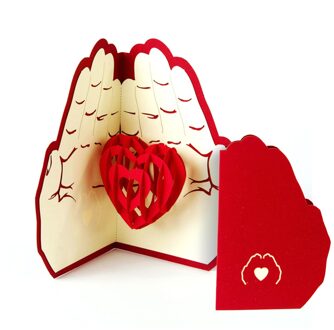 Moederdag Liefde In Handen 3D Wenskaart Valentijnsdag Thanksgiving Feestelijke & Party levert