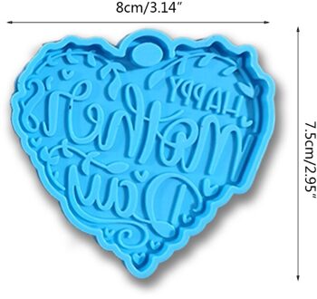 Moederdag Serie Hangers Epoxyhars Mal Sleutelhanger Siliconen Mal Diy Ambachten Sieraden Casting Tool Zeep Maken 23
