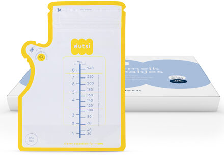 Moedermelk Bewaarzakjes - 240 ml - 160 stuks – Lekvrije borstvoeding zakjes met dubbele sluiting – BPA-vrij en steriel – Groot schrijfvlak en handige schenktuit - Recyclebaar