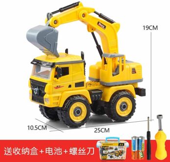 Moer Demontage Laden Lossen Techniek Vrachtwagen Graafmachine Bulldozer Kind Schroef Boy Tool Onderwijs Speelgoed Auto Model