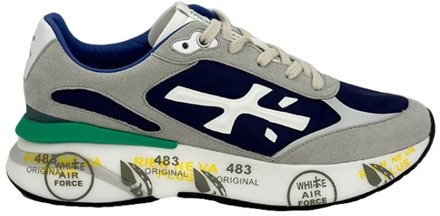 Moerun Herensneaker - Blauw/Groen Premiata , Multicolor , Heren - 46 Eu,42 Eu,43 Eu,40 Eu,41 EU