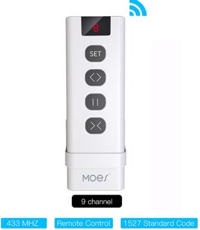 Moeshouse Zigbee Smart RF433 Gordijn Switch Module Voor Gemotoriseerde Rolluik Jaloezieën Motor 2Mqtt Smart Leven App Alexa Google 9 channel