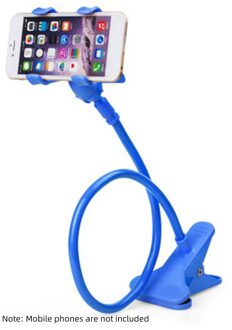 Moet Hebben In De Zomer! Mobiele Telefoon Houder Ultra Lange Gecoat Polyurethaan Multifunctionele Arm Eenvoudige Montage Rotatie Nachtkastje blue1