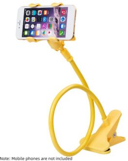 Moet Hebben In De Zomer! Mobiele Telefoon Houder Ultra Lange Gecoat Polyurethaan Multifunctionele Arm Eenvoudige Montage Rotatie Nachtkastje geel