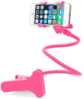 Moet Hebben In De Zomer! Mobiele Telefoon Houder Ultra Lange Gecoat Polyurethaan Multifunctionele Arm Eenvoudige Montage Rotatie Nachtkastje roze