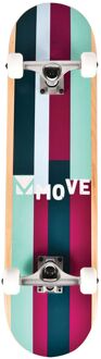 Möve 31" Stripes Skateboard zwart - paars - groen - blauw - 1-SIZE