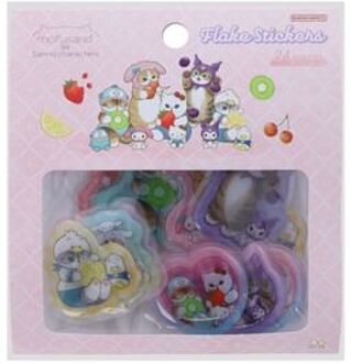 mofusand x Sanrio Characters Flake Stickers Set (Fruits) 100 x 110mm
