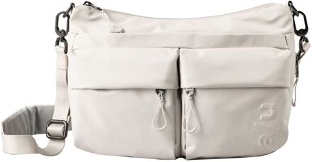 Mogami Crossbody Schoudertas linen damestas Wit - H 20 x B 30 x D 10 cm