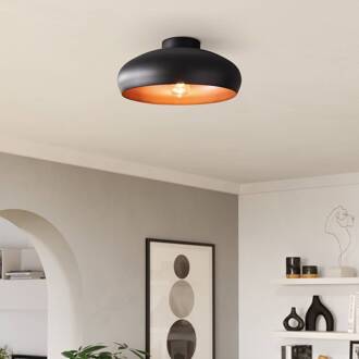 Mogano Plafondlamp Ø 40 cm - Zwart/Koper Koper, Zwart
