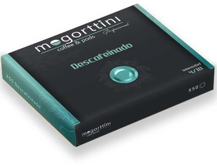 Mogorttini decaffeinated, compatible with professional Nespresso 50 capsules.