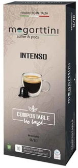 Mogorttini intense Compostable for Nespresso®, 10 compatible coffee capsules