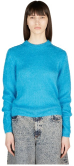 Mohair Blend Crewneck Sweater Marni , Blue , Dames