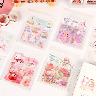 Mohamm 1 Pc Kawaii Series Cartoon Stickers Arts Decoration Scrapbooking Paper Creative Stationary School Supplies