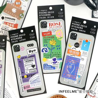 Mohamm 2Pcs Mobile Phone Summon Series Stickers Ins Decoration Scrapbooking Paper Creative School Supplies