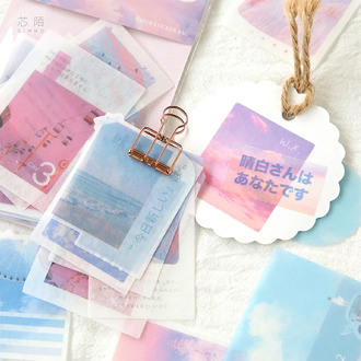 Mohamm 40Pcs Album Decorative Stickers Scrapbooking Paper Sticker Flakes Stationary Office Accessories Art Supplies