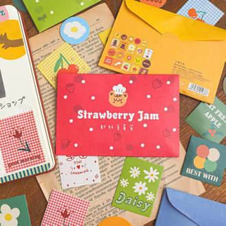 Mohamm 40Pcs Bear Biscuits Series Decorative Sticker Scrapbooking DIY Note Paper Sticker Flake Stationary Accessorie Art Supplie