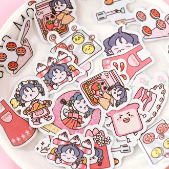 Mohamm 40Pcs Nainaizi Research Institute Series Stickers Decoration Scrapbooking Paper Creative Stationary School Supplies