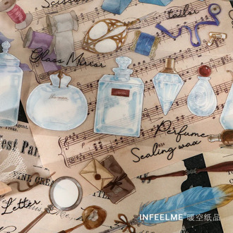 Mohamm 6Pcs CaoYe Series Decoration Stickers Creative Scrapbooking Stationary School Supplies