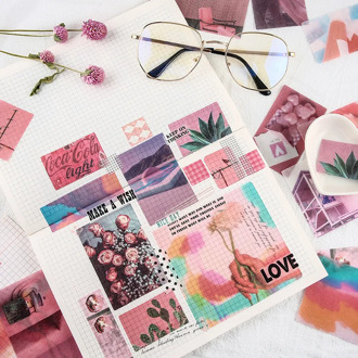 Mohamm 70Pcs/Pack Ins Style Decorative Sticker Books Scrapbooking DIY Note Paper Sticker Flake Stationary Accessorie Art Supplie