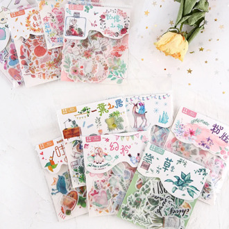 Mohamm Cat Flower Diary Deco Mini Paper Decorative Space Calendar Cute Stickers Scrapbooking Journal Flakes Stationery