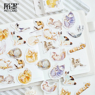 Mohamm Japanese Label Stationery Scrapbook Diary Paper Small Kawaii Decorative Cat Journal Cute Stickers Scrapbooking