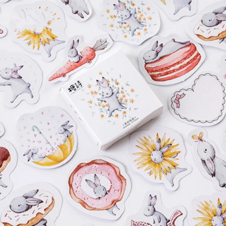 Mohamm Month hare Cute Diary Paper Mini Small Bullet Kawaii Decor Planner Stickers Scrapbooking Flakes Stationery