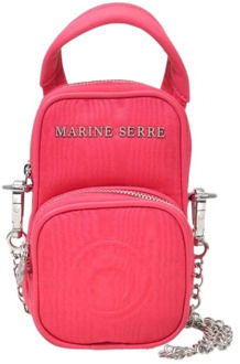 Moiré Roze Parpaing Tas Marine Serre , Pink , Dames - ONE Size