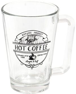 Mok 250 ml Glas Hot Coffee Koffiemok Transparant Koffiemok