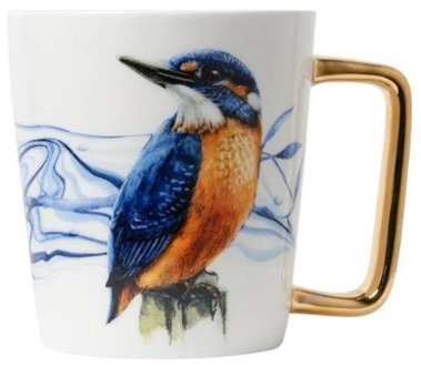 Mok IJsvogel Goud Heinen Delfts Blauw Souvenir