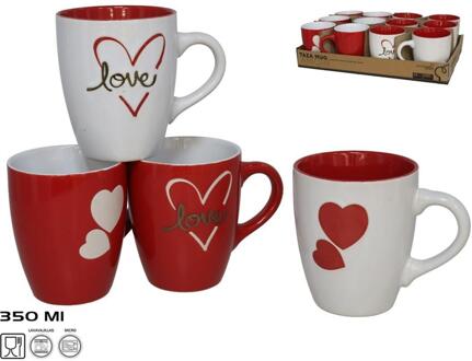 Mok love 350ml 4 assorti verschillende