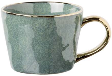 Mok met gouden oor - groen - 250 ml
