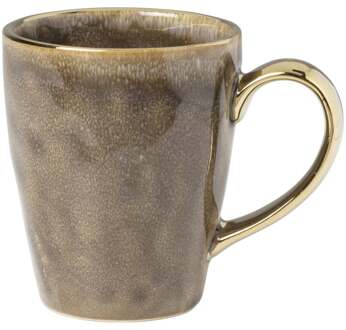 Mok met gouden oortje - donkergrijs - 250 ml