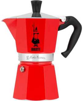 Moka Express Percolator 3 kops Rood