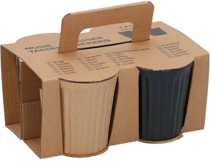 Mokje aardewerk 150ml set a 4 stuks verschillende