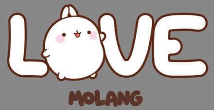 Molang Love Unisex T-Shirt - Grey - XS Grijs