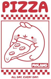 Molang Pizza Box Unisex T-Shirt - White - 4XL Wit