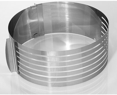 Mold Cake Ring Cake Slicer Rvs Cakevorm Verstelbare Intrekbare Circulaire Cakevorm Gelaagde Bakken Tool Kit