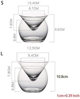 Moleculaire Mixologie Tussenlaag Driehoek Cocktail Iced Kristallen Wijnglas Kegel Mar D7WE 401-500ml