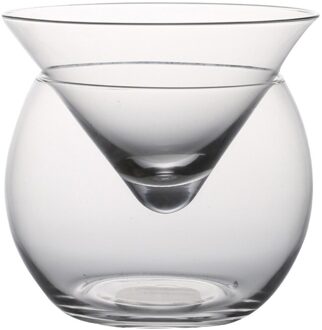 Moleculaire Mixologie Tussenlaag Driehoek Cocktail Iced Kristallen Wijnglas Kegel Mar Mar-15