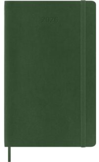 Moleskine agenda 2026, 1 dag per pagina, a5, softcover, myrtle groen