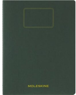 Moleskine cahier, hardcover, gelinieerd, xxl, groen