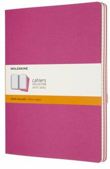 Moleskine cahier journal soft cover xl kinetic roze gelinieerd à 3 stuks