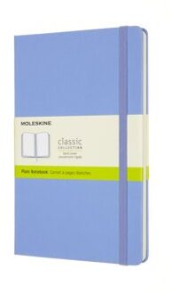 Moleskine Classic notitieboek large hardcover plain-Hortensia blauw