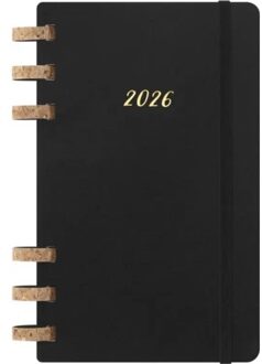 Moleskine life agenda 2026 spiraal, week- en maandindeling, a5, softcover, zwart