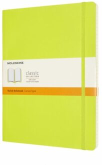 Moleskine notitieboek classic soft cover xl lemon groen gelinieerd