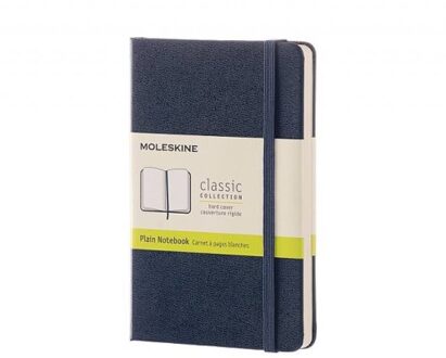 Moleskine notitieboek, ft 9 x 14 cm, effen, harde cover, 192 blad, saffier