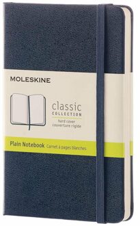 Moleskine notitieboek, ft 9 x 14 cm, effen, harde cover, 192 blad, saffier