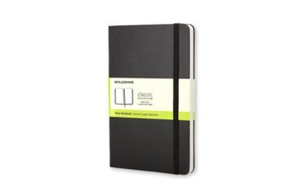 Moleskine Notitieboek Moleskine large 130x210mm blanco zwart