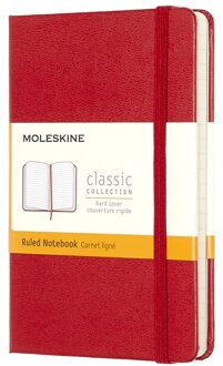 Moleskine Notitieboek Moleskine pocket 90x140mm lijn rood