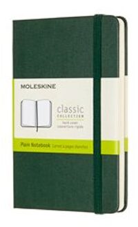 Moleskine Notitieboek-Pocket-Blanco-Groen-Harde Kaft